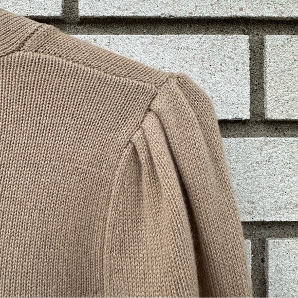 Cami NYC Maya Cardigan M Cashew Colorblock Wool Pearl Button Sweater Soft Girl - Picture 10 of 14